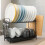 Coselena 2-Tier Black Dish Drainer Rack - Multifunctional Dish Rack 1