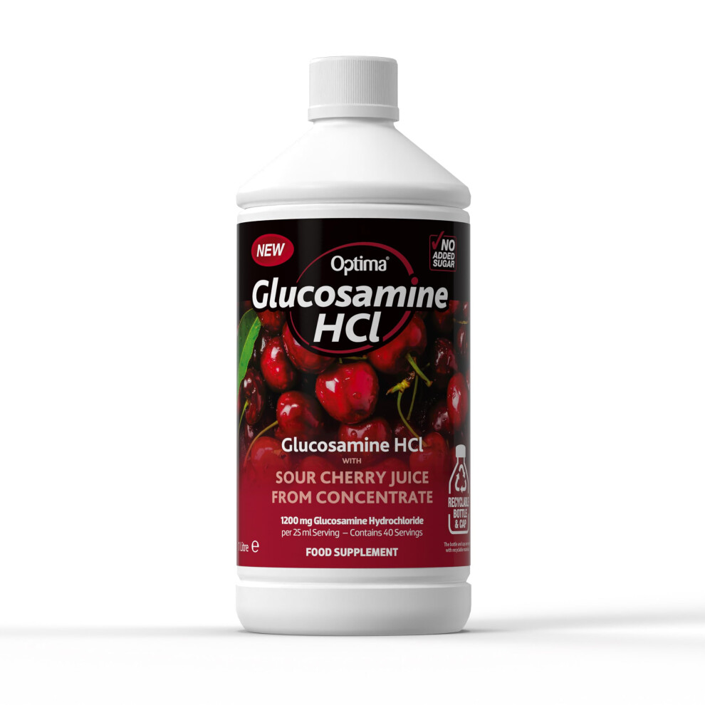 Optima Glucosamine Hcl Cherry Juice Concentrate, Natural, Vegan, No