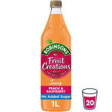 Robinsons Fruit Creations, Real Fruit Squash, Low Calorie, Delicious Peach and R
