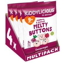 Kiddylicious Raspberry & Beetroot Melty Buttons - Delicious Snacks