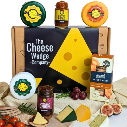 Luxury Artisan Cheese Hamper Gift Set | 6 Gourmet Items Including