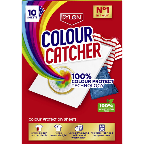 Colour Catcher Colour Protection Sheets (1 pack x 10 sheets), for Mixed Washes to Avoid Colour Run Accidents