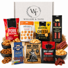 Pub Snacks Hamper for Men – Beer Snacks Gift Set with Pork Crackling,