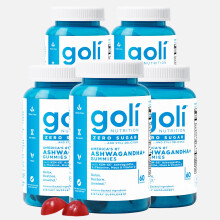 Goli Gominolas de Ashwagandha y Vitamina D, Maca, L-Theanina, Sin Azúcares Artificiales, Sabor Frutas Mixtas