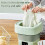 Portable Washing Machine,Folding  Washing Machine Sterilization Drying Washing Machine for Clothes EU Plug Green 7