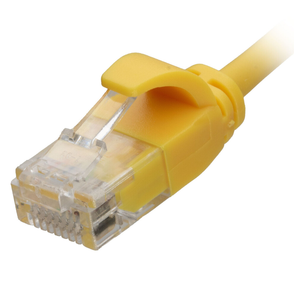 Cablenet 5M Cat6 Rj45 U/Utp Lsoh 30Awg Slim Snagless Booted Patch Lead Yellow 5056750335218