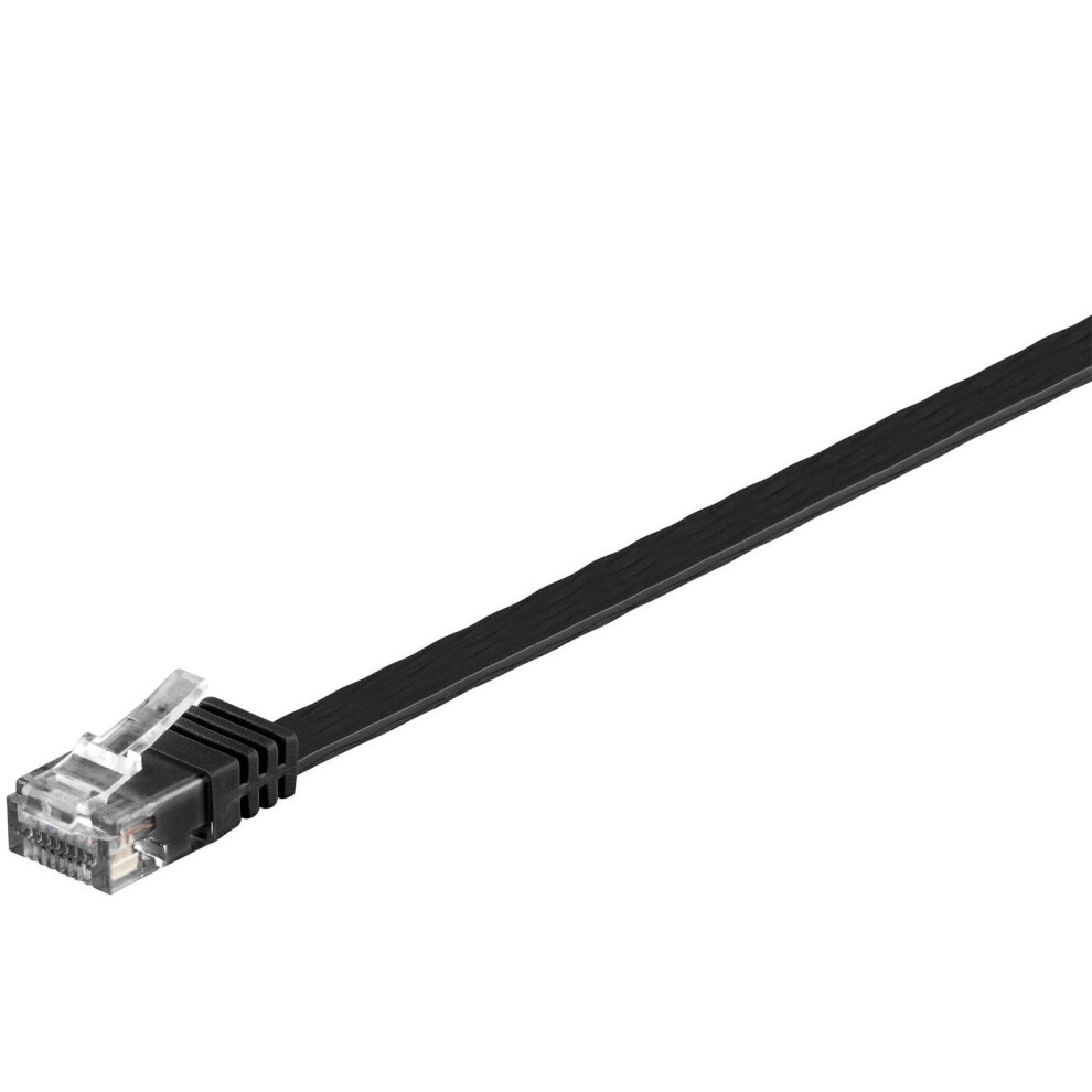 Microconnect Cat6 U/Utp Flat Network Cable 3M Black 5704327885573