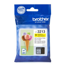 Brother Genuine Brother LC3213Y high yield yellow ink cartridge - single pack. Prints up to 400 pages.