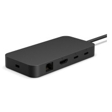 Microsoft 100W USB-C power supply (up to 65W passthrough) USB-A 2 x USB-C HDMI 2.1 Gigabit LAN