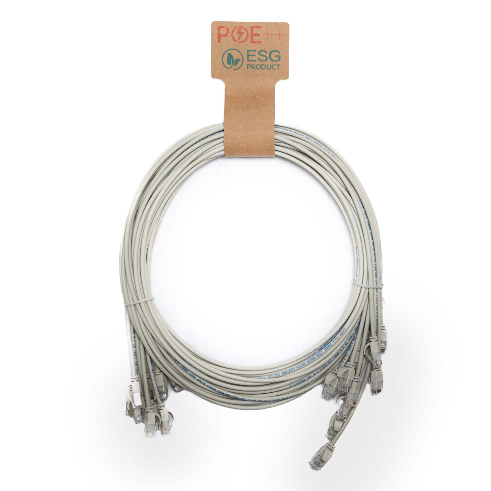 Cablenet 1M Cat6 Rj45 U/Utp Lsoh 30Awg Slim Snagless Booted Patch Lead (Pk 10) Grey 5056750345149