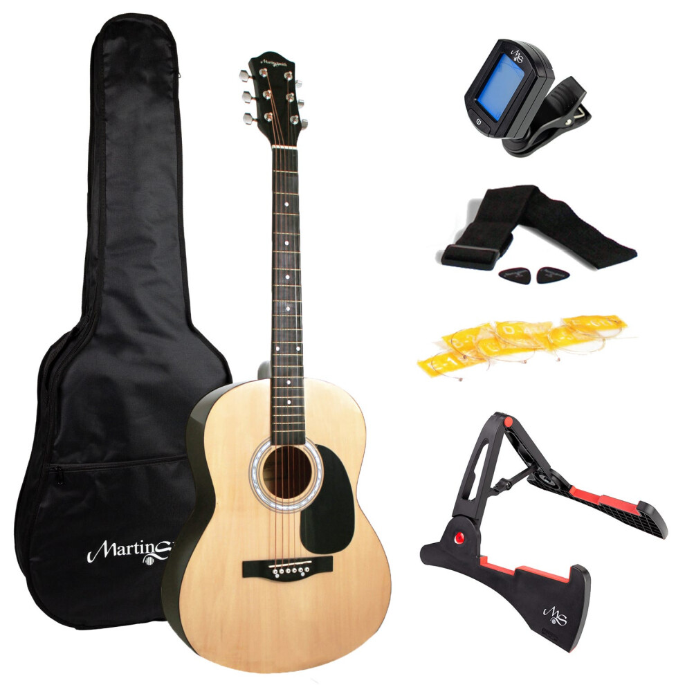 Pdt Martin Smith Full-Size Acoustic Guitar Kit With Stand, Tuner, Bag, Strap, Plectrums, Spare Strings & Lessons