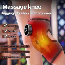 Heating Knee Massager, 3-in-1 Heating Vibration Massager Cordless Vibration Heating Pads for Relaxing Knee Shoulder 1pcs