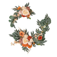Artificial Flower Swag Hanging for Party Orange Pink White Red
