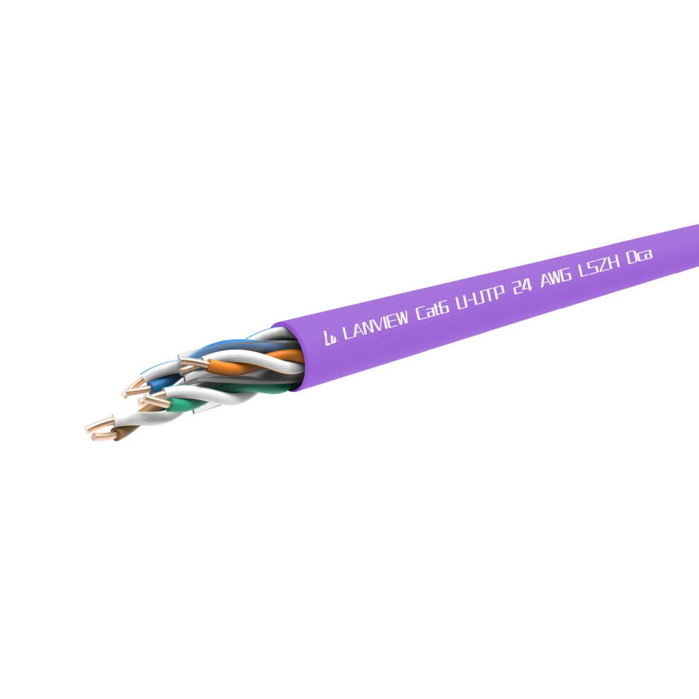 Lanview 305M Cat6 U-Utp Cable 4X2xawg24 Lszh Purple 5704174522492
