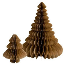 Christmas Tree 3D Paper Decoration Christmas Photo Props Decoration New Year Home Decor Brown