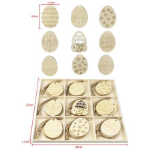 2x Wooden Easter Pendant Door Hanging Ornament Crafts Decor Easter Favor