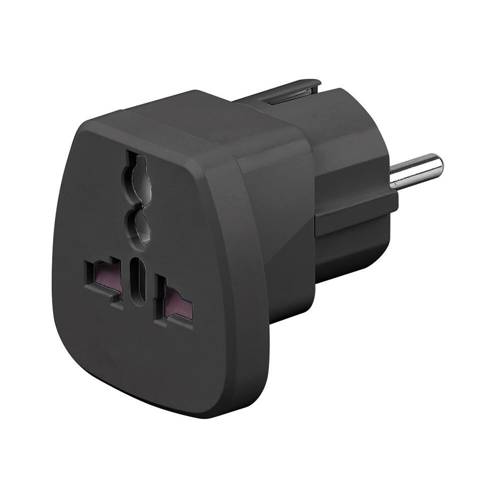 Microconnect Universal Adapter Work To Uk Us Dk Ch It Black 5712505056714