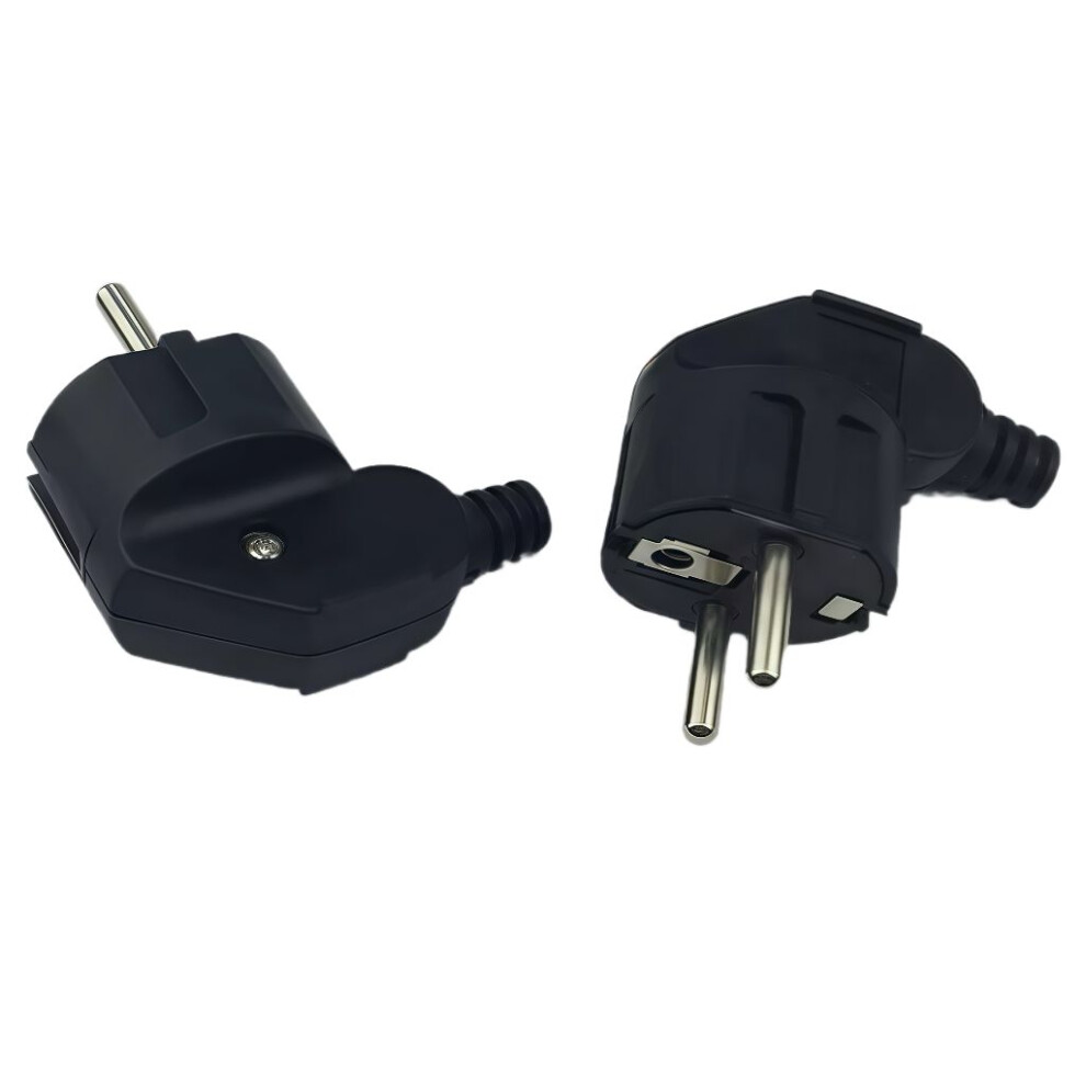 Microconnect Angled Schuko Power Plug 16A 250V Black 5715328112261