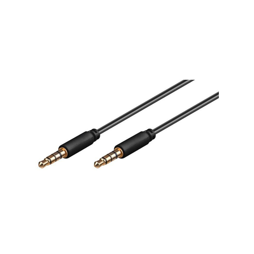 Microconnect 3.5Mm (4-Pin Stereo) Minijack Slim Extension Cable 0.5M 5704327503842