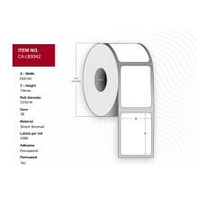 Capture Label 102 x 74 Core 40 Ã 121 mm. White. DT. Permanent. 1000 labels per roll. 12 rolls per box.