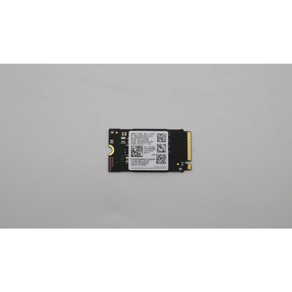 Lenovo M.2 Nvme Ssd 256Gb Capacity Pcie 3.0 X4 Interface 2050 Mb/S Sequential Read Speed Compact 2242 Form Factor. 5715063373620