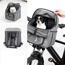 Dog Bike Basket Carrier Pet Travel Bag Foldable Versatile Comfortable Portable Outdoor Traveling Camp Bicycle Basket C