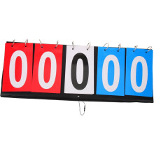 Practical Scoreboard for Sports Events Desktop Scoring Plate 3 Red 3 Markers Easy to Operate Read