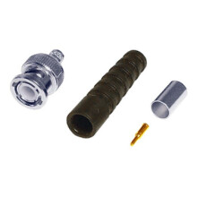 Cablenet BNC 4 Part Crimp Plug RG179 + Black Boot Turned (PK 50)