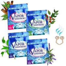 Clip Nasali Vapor Soothers, Respira Fresco e Facile Sotto la Maschera, 4 Profumi (Menta, Wintergreen, Cannella, Lavanda), 8 Pezzi