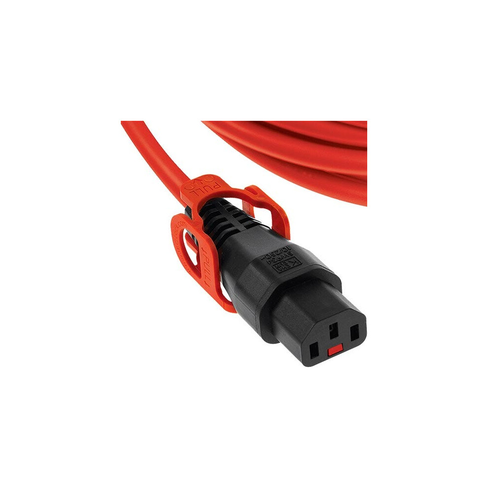Scolmore 0.5M C14 - C13 Lock+ Pvc 1.0Mm Power Lead Orange 5055287012401