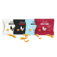 Flock Keto Kippenhuid Chips | 4 Smaken Variatiepakket | Laag Koolhydraat, Hoog Eiwit, Suikervrij, Glutenvrij