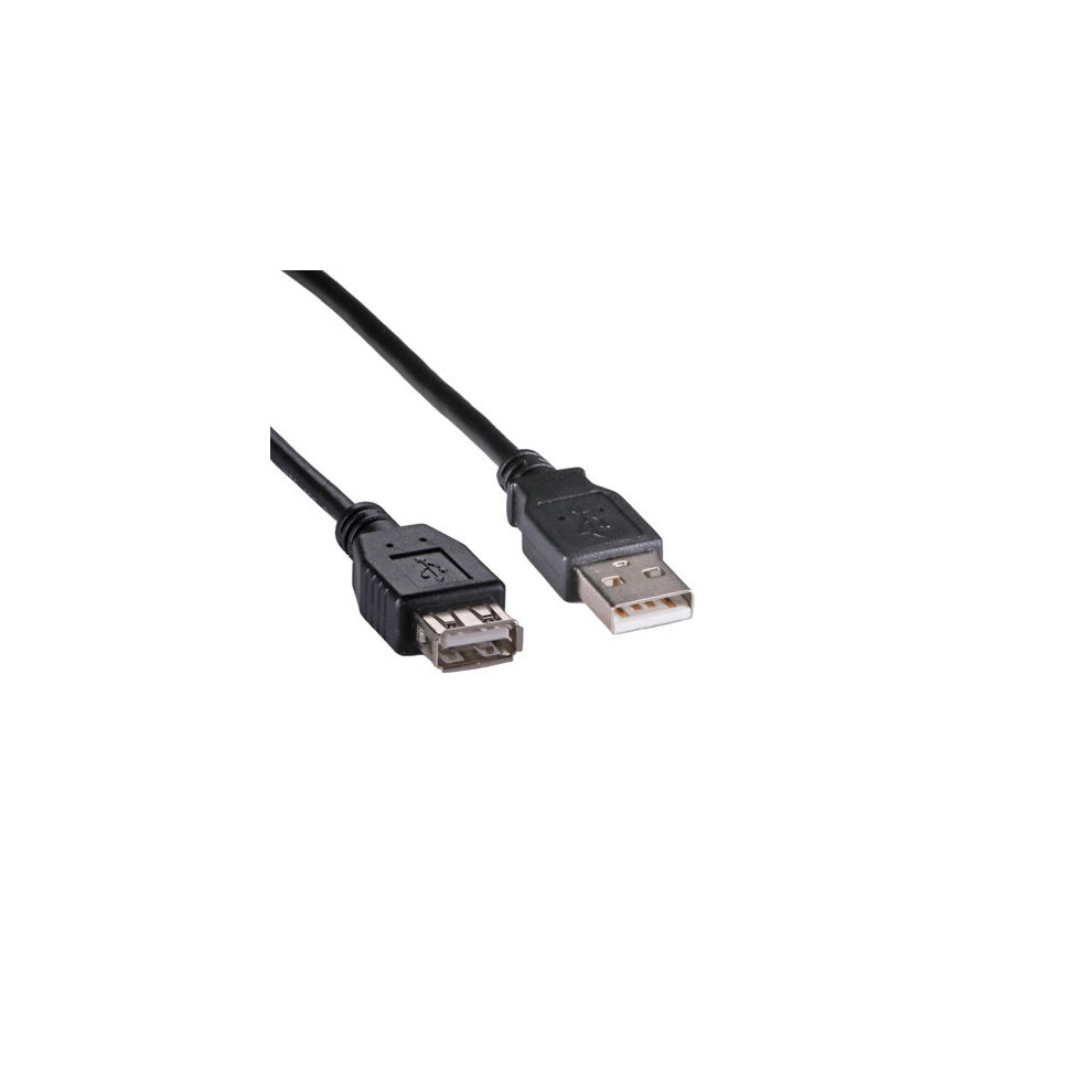 Cablenet 1M Usb 2.0 Type A Male - Type A Female Pvc Extension Cable Black 5056750337632