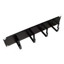 Cablenet 2u 65mm 4 Ring Cable Management Bar Black