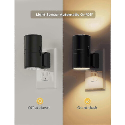 LED Night Light Plug in for Wall Socket, Adjustable 0-100LM Dimmable Brightness 2