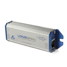 Veracity Single POE LONGSPAN converter with POE in extended POE out and SafeView display