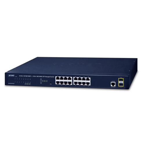 Planet 16-Port Layer 2 Managed Gigabit Ethernet Switch W/2 SFP Interfaces