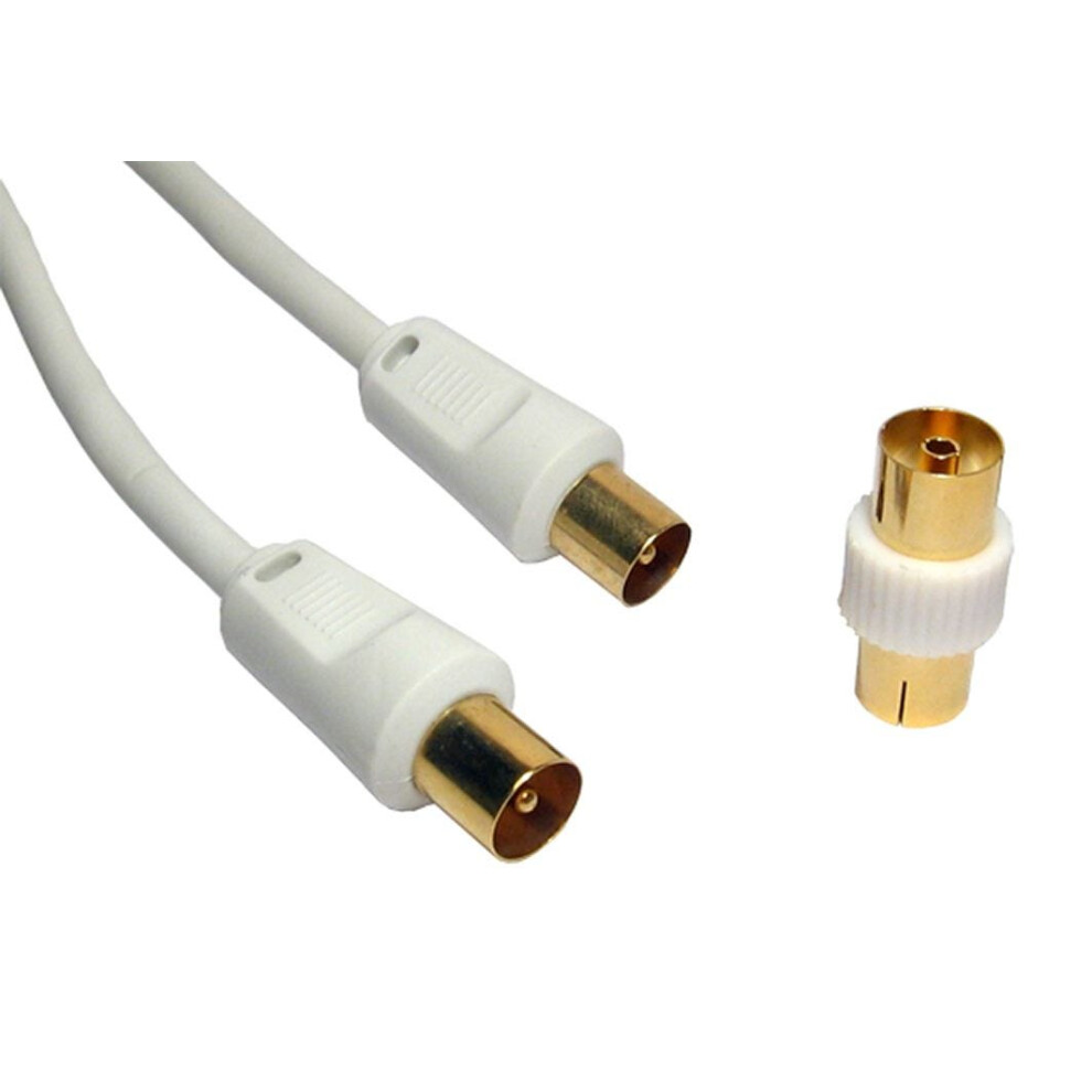 Cdl 10M Tv +Female Coupler - White 5055781201233