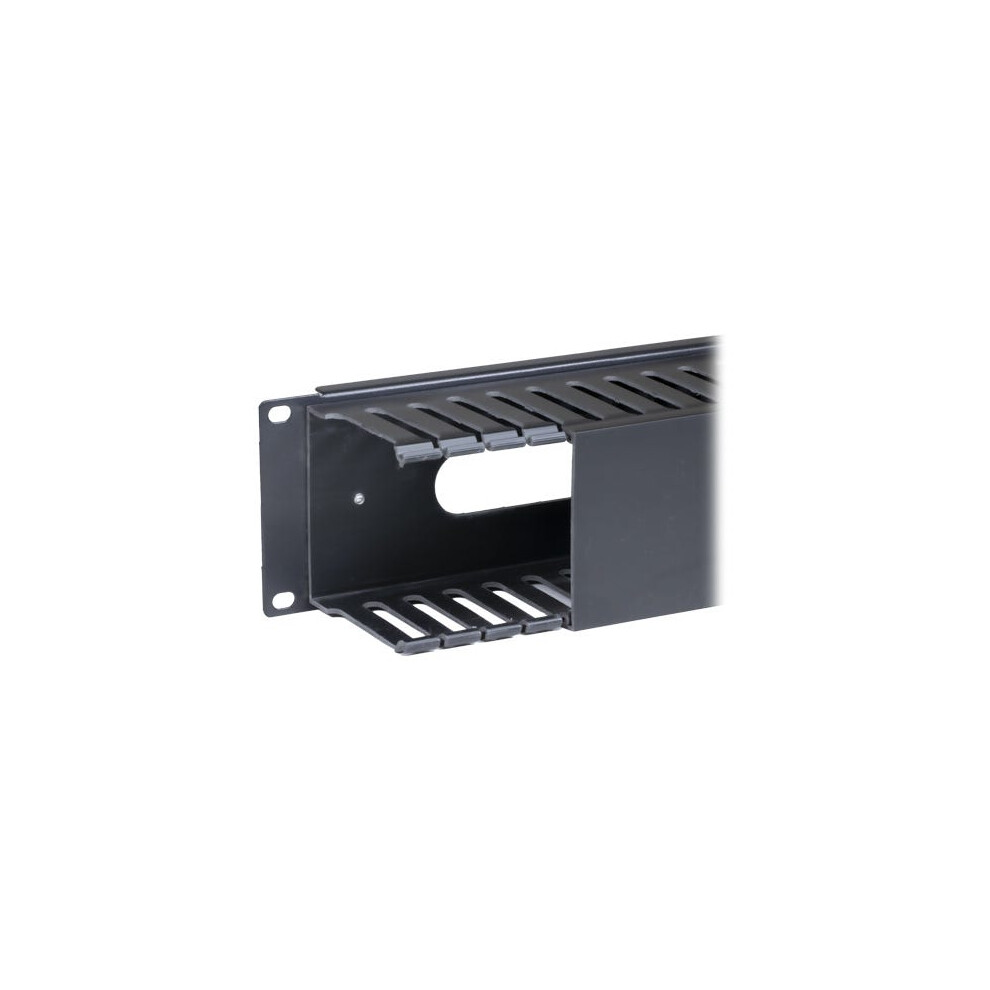 Cablenet 2U Cable Dump Panel Plastic With Pass Through Black 5056750315876