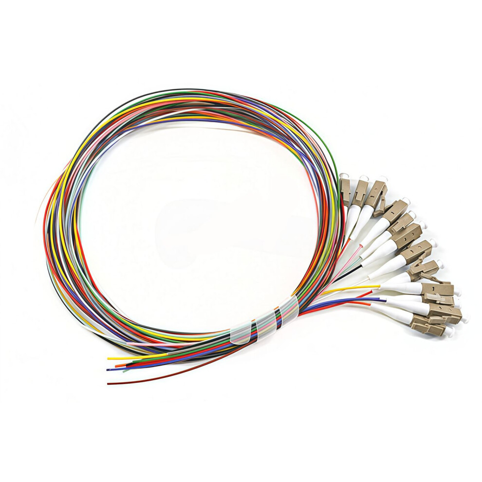 Lanview Pigtail Lc/Upc 50/125 Om4 0.9Mm 2Meters Pvc(Grade C) Easy Strip 12 Colors 12Pcs/Pack 5715328119871