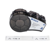 Brady Aggressive Adhesive Multi-Purpose Nylon Labels with Ribbon Pre-Sized for M210 M211 Printers - 0.75" x 1.5"