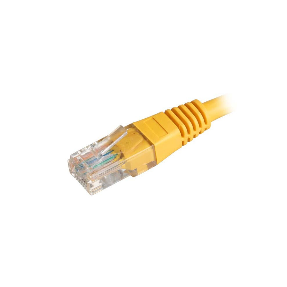 Cablenet 0.3M Cat5e Rj45 U/Utp Pvc 26Awg Flush Mould Boot Patch Lead (Pk 100) Yellow 5056750338172
