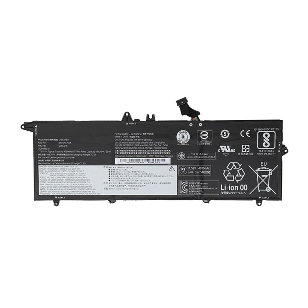Lenovo 3-Cell Li-Ion Battery 57Wh Capacity 11.58V Voltage 4922Mah Compatible With Lenovo Thinkpad T490s. 5704174637561