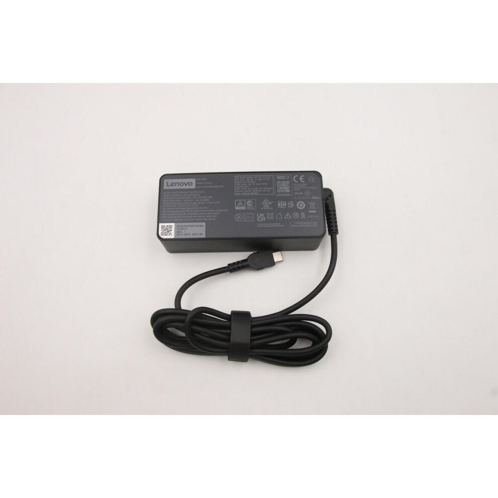 Lenovo 65W Usb-C Ac Power Adapter Designed For Laptops Ultraportable Fast Charging With Smart Voltage Technology.
