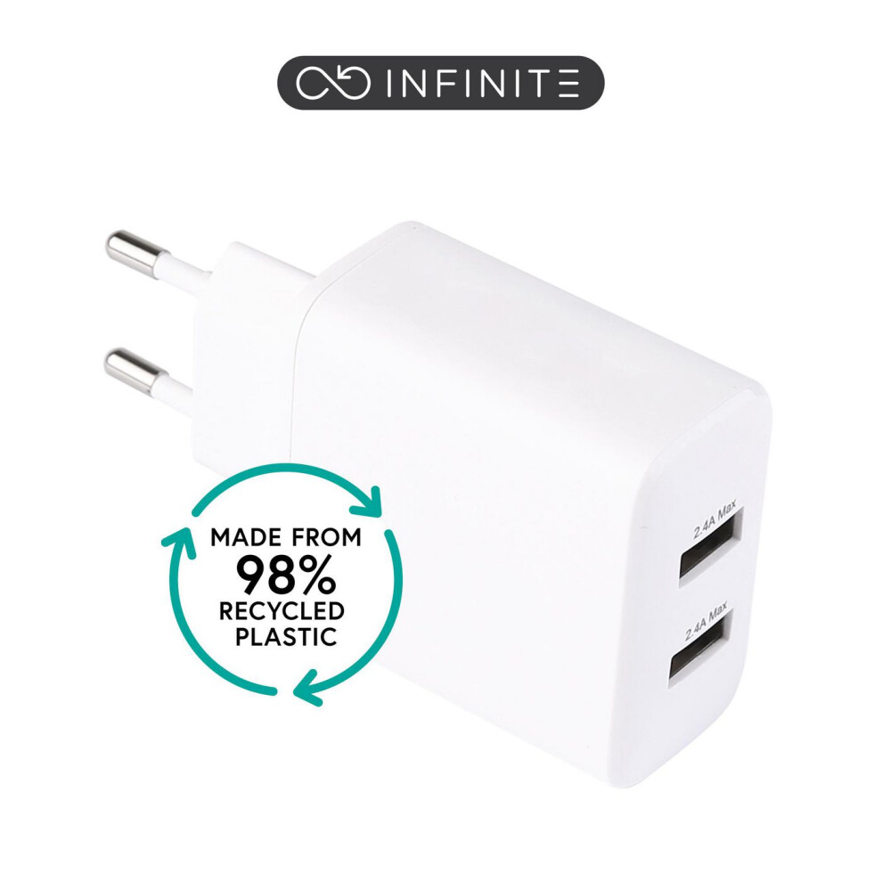 Estuff Infinite Usb-A Charger Eu 24W - 98% Recycled Plastic White 5715063054529
