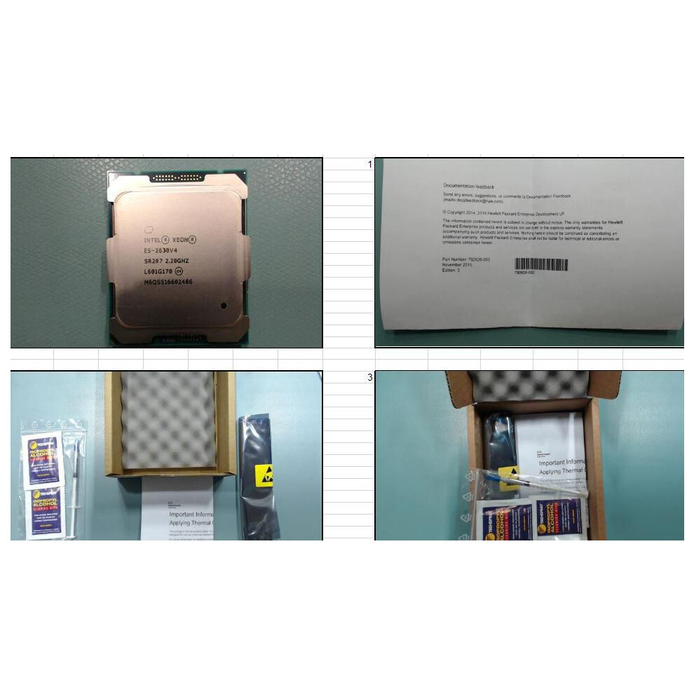 Hewlett Packard Enterprise Cpu: 2.2Ghz (E5-2630V4 5715328048744