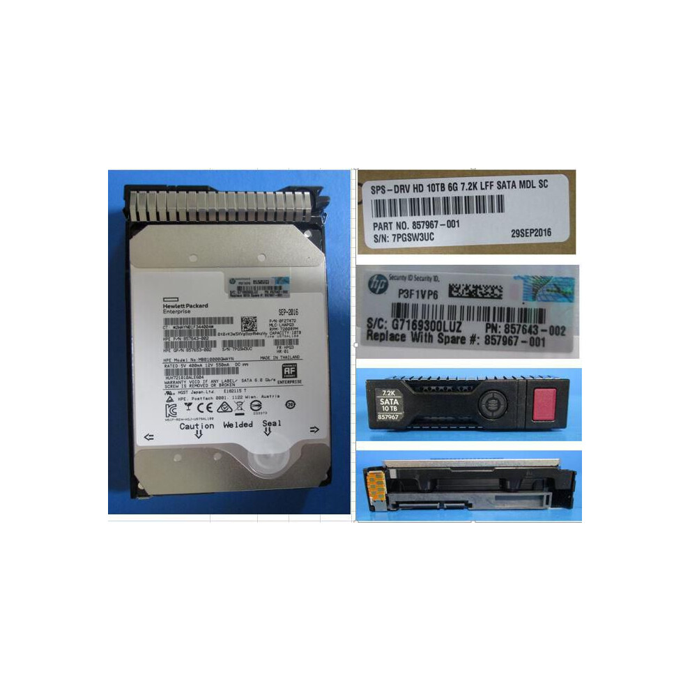 Hewlett Packard Enterprise 10000 Gb 2.5" 7200 Rpm Hdd 5704174397014