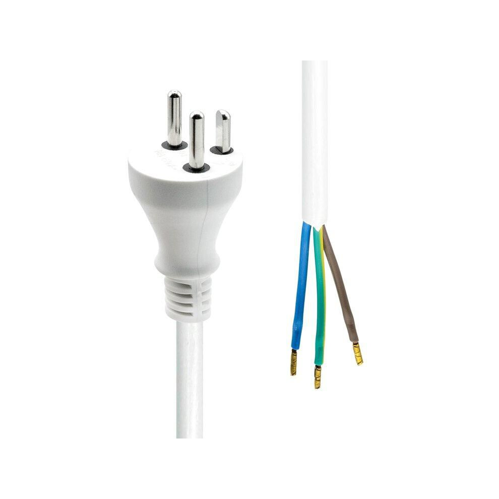 Proxtend Power Cord Denmark To Open End 20M White 5714590026139
