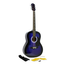 PDT Martin Smith Full-Size Acoustic Guitar Pack with Strings, Plectrums, Strap & Lessons