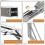 Shelf bracket 400mm folding type, stainless steel for 150kg maximum load. 4
