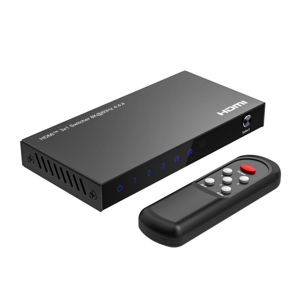 Microconnect 8K@60Hz Hdmi Switch 3X1 Hdcp 2.3 W/ Remote Control 5715063739747